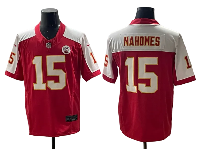 Custom Patrick Mahomes Gold Black Red Limited Football Jersey -All Stitched