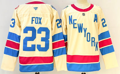 Custom 2026 Ranger Winter Classic Beige Premium All Stitched Hockey Jersey