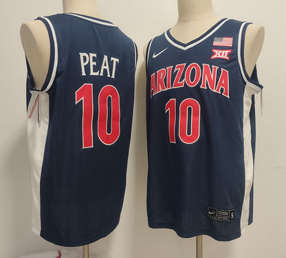 Custom Koa Peat #10 Arizona Wildcats Navy White Basketball Jersey -All Stitched