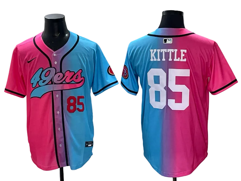 Custom San Francisco 49ers LOGO Split Limited Baseball Jersey -All Stitched