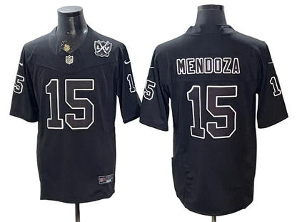 Custom Fernando Mendoza Raiders Black Gold Limited Football Jersey -All Stitched