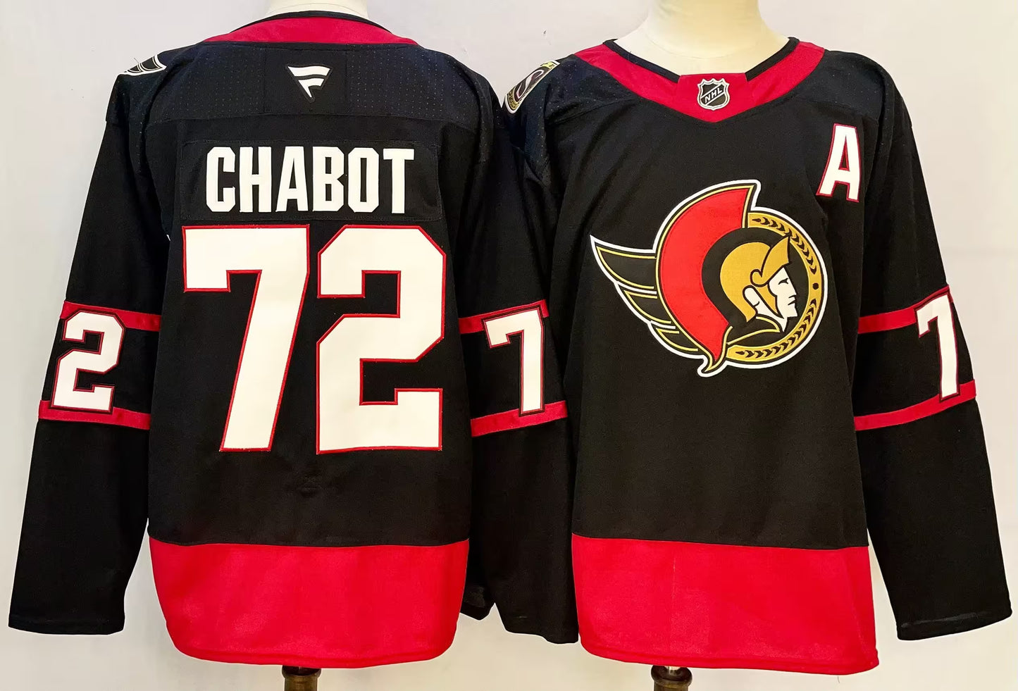 Custom 2026 Home Black Alternate Red Premium All Stitched Hockey Jersey