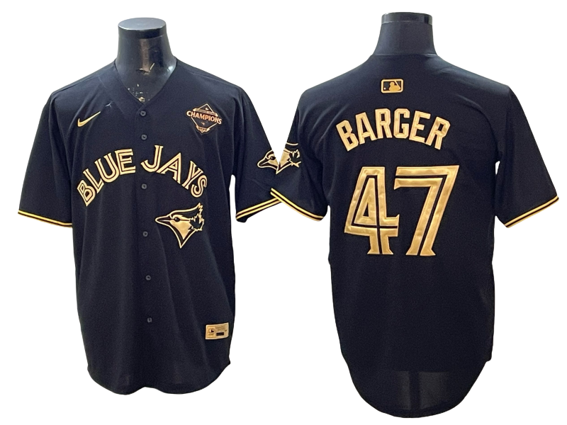 Custom 2025 American League Champions Black Gold Jersey - All Stitched