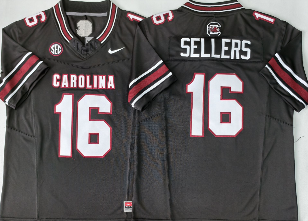Custom LaNorris Sellers #16 South Carolina Gamecocks Rebrand 2026 Garnet White Black Limited Football Jersey -All Stitched