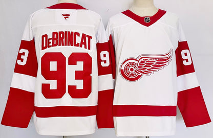 Custom Dylan Larkin Red Wings Away Premium White Hockey Jersey -All Stitched