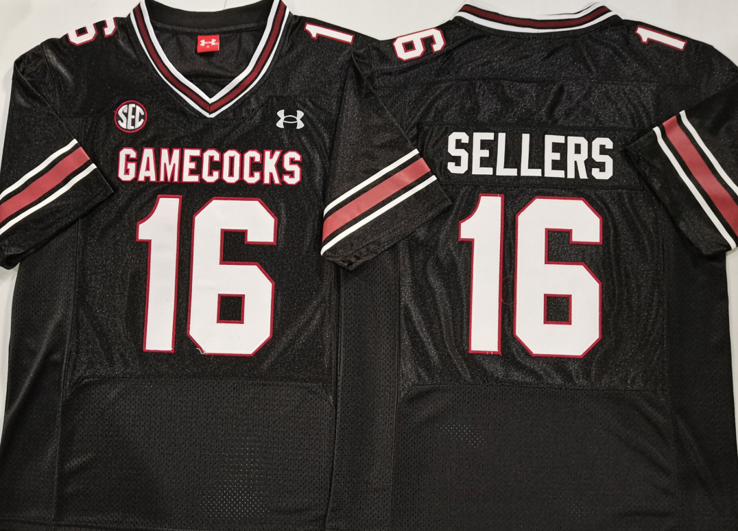 Men's LaNorris Sellers South Carolina Gamecocks Vapor Jersey White Black Garnet Football Jersey -All Stitched