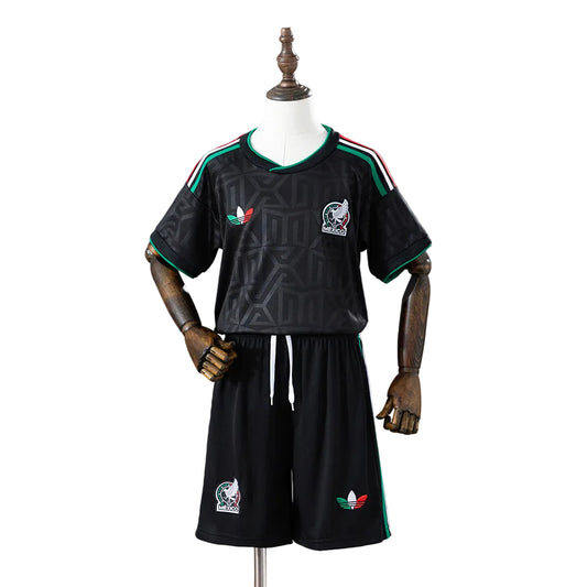 Custom Youth 2026 Mexico Third Away Black Soccer Jersey Kit Set– Personalized Name & Number
