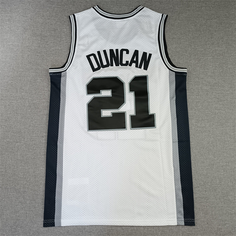 Tim Duncan San Antonio Spurs Throwback Baskeball Jersey -All Stitched