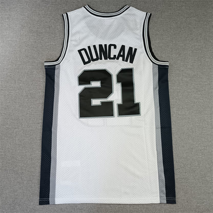 Tim Duncan San Antonio Spurs Throwback Baskeball Jersey -All Stitched