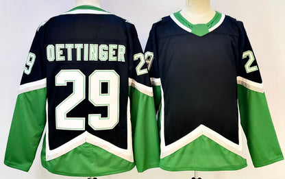 Custom Men's Black/Green Alternate Premium All Stitched Hockey Jersey