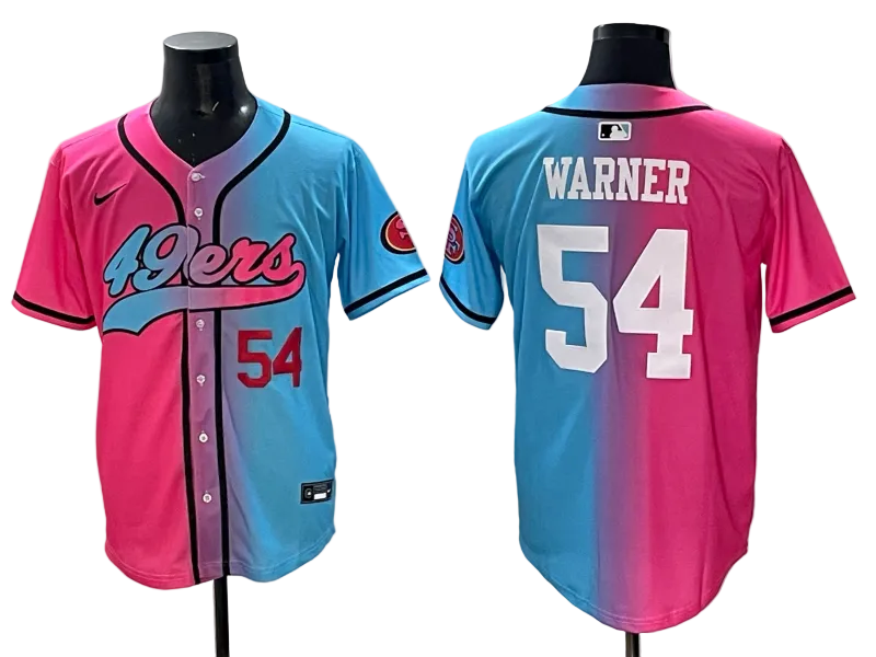 Custom San Francisco 49ers LOGO Split Limited Baseball Jersey -All Stitched