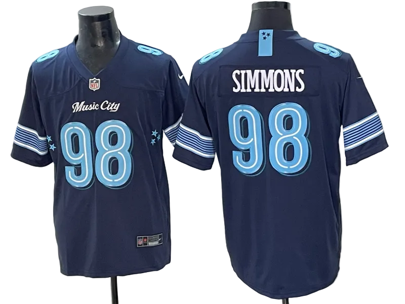 Custom Titans 2026 Rivalries Collection Navy Limited Football Jersey -All Stitched