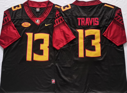Custom Jordan Travis #13 Florida State Seminoles Garnet Green Black White Limited Football Jersey -All Stitched