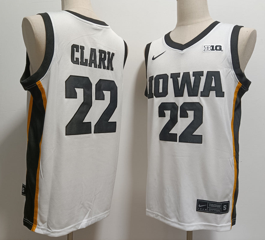 Custom Caitlin Clark #22 Iowa Hawkeyes Gold Red White Navy Black Rebel Edition Victory Basketball Jersey -All Stitched