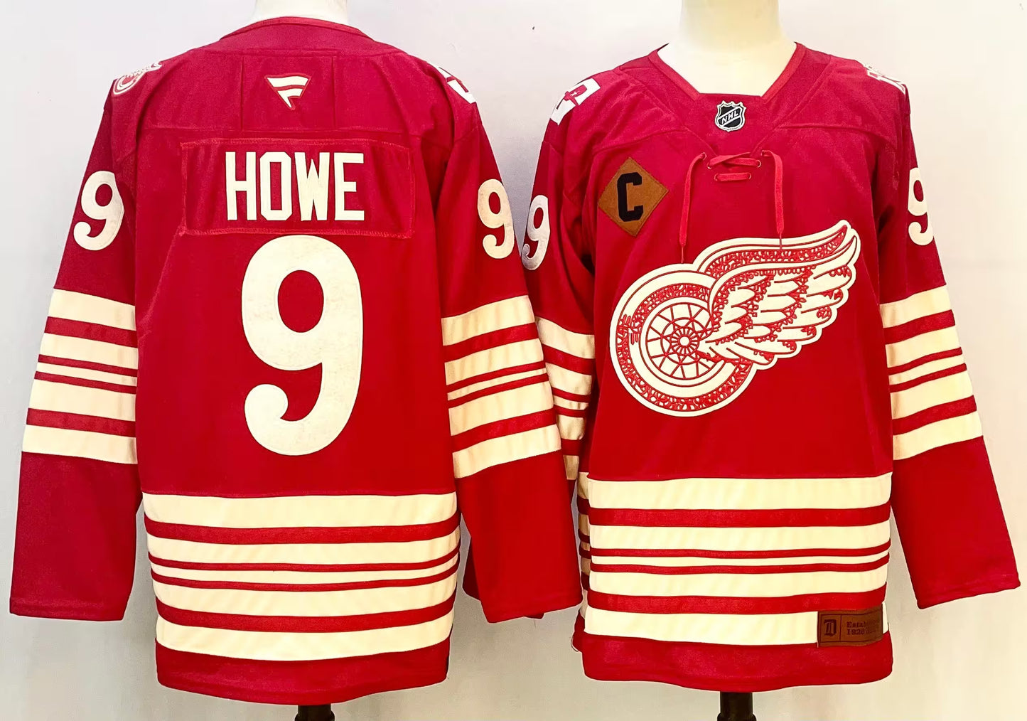 Custom 2026 Wings Centennial Red Premium All Stitched Hockey Jersey