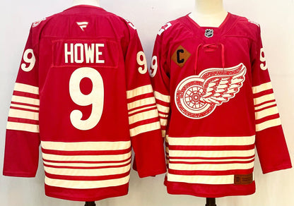 Custom Dylan Larkin Red Wings Centennial Premium Red Hockey Jersey -All Stitched