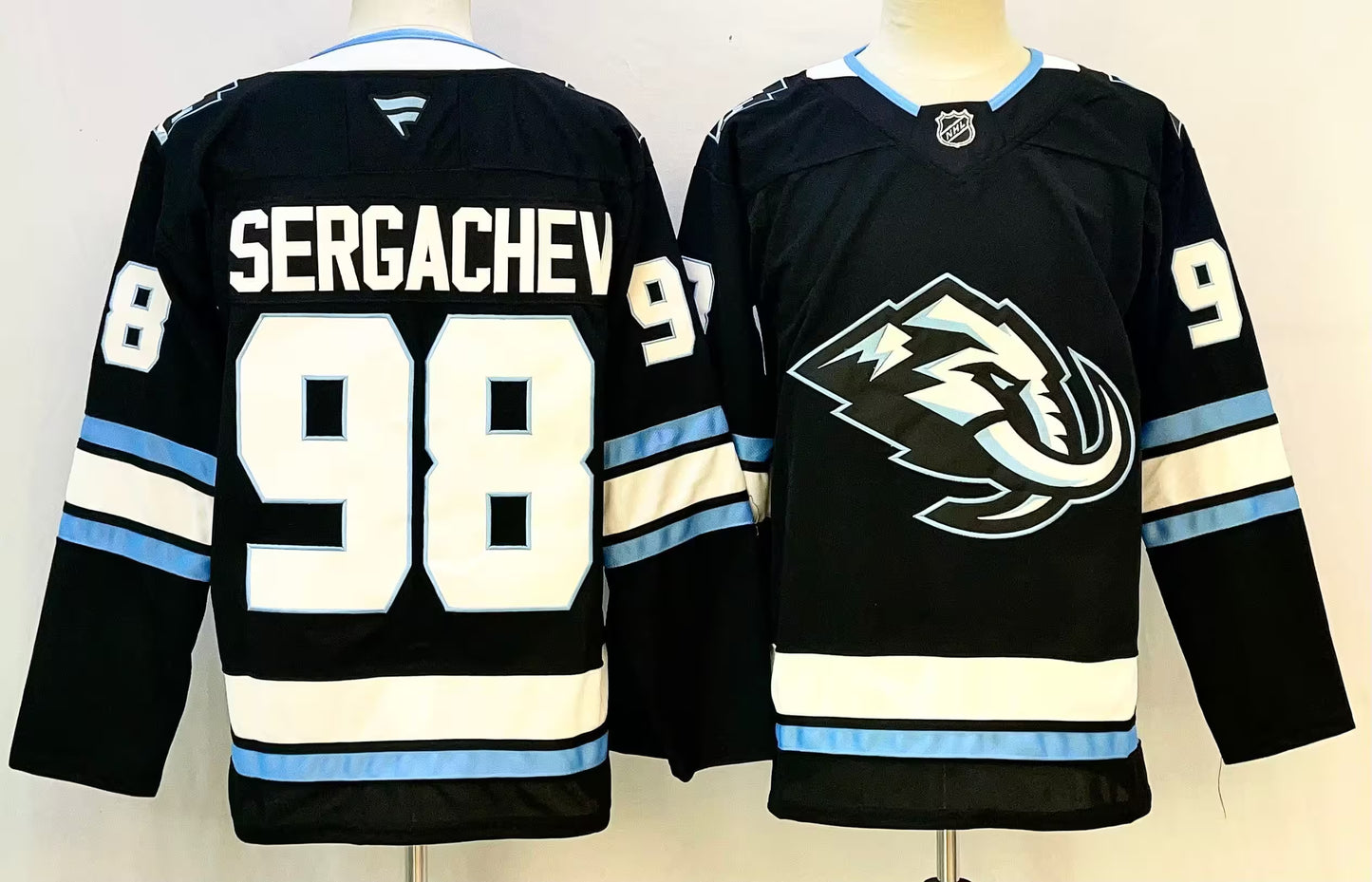 Custom 2026 Mammoth Home Black Premium All Stitched Hockey Jersey