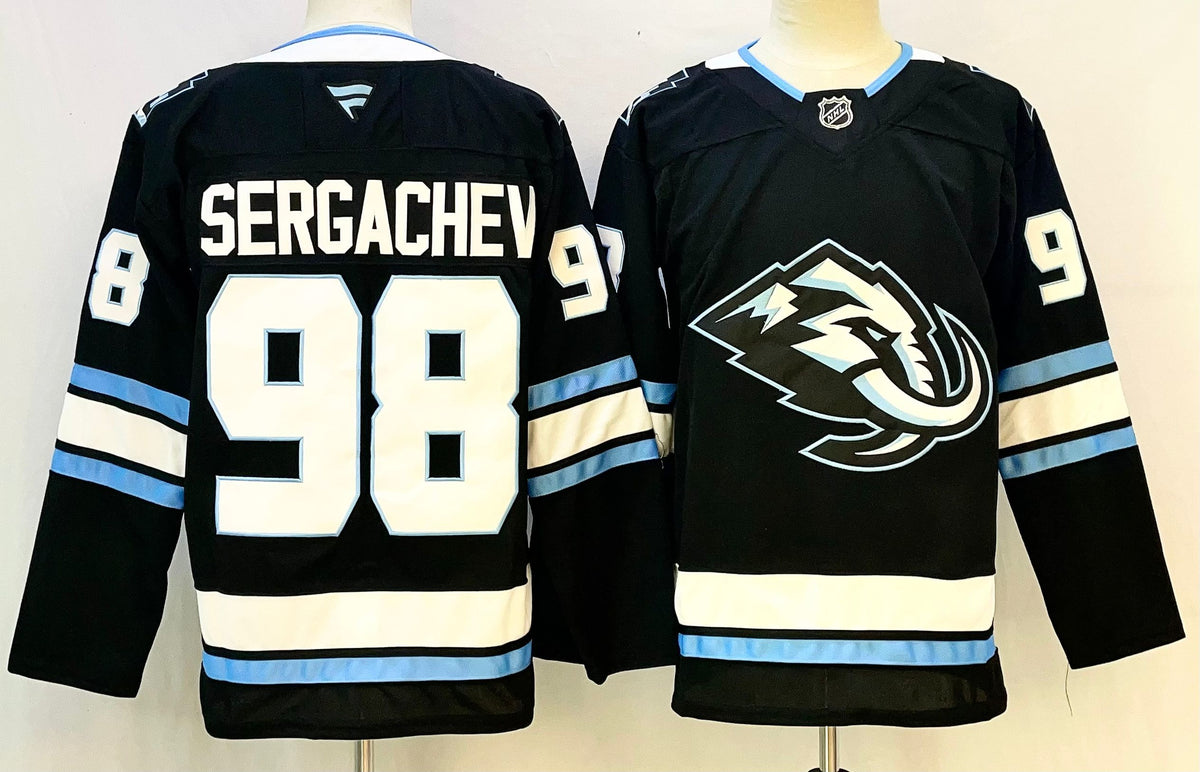 Custom Clayton Keller Logan Cooley Mammoth Black Home White Hockey Jersey -All Stitched