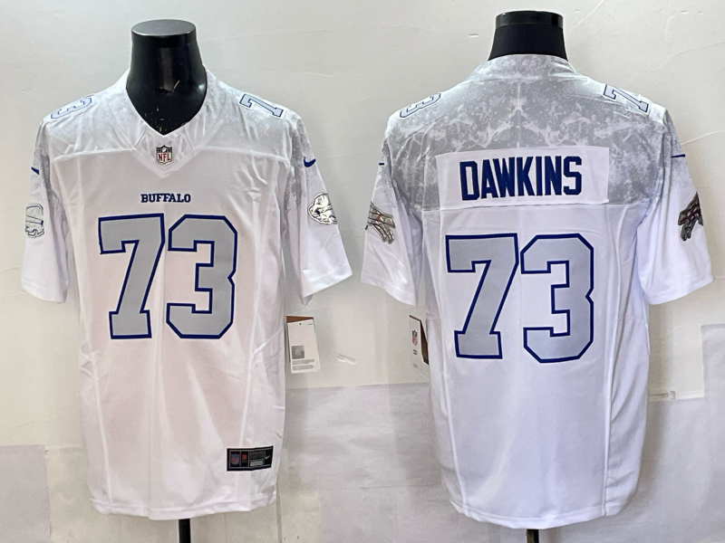 Custom Josh Allen Bills White Rivalries Collection Limited Jersey -All Stitched