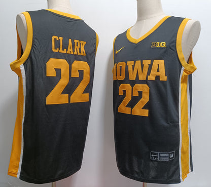 Custom Caitlin Clark #22 Iowa Hawkeyes Gold Red White Navy Black Rebel Edition Victory Basketball Jersey -All Stitched