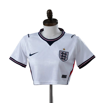 Women's England 2026 Home White Cropped Soccer Jersey