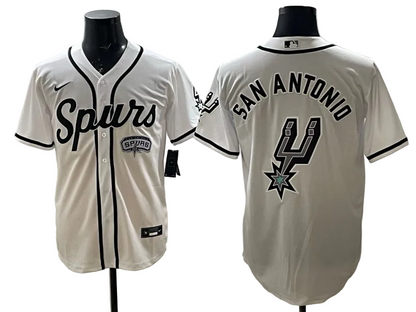 2026 Victor Wembanyama San Antonio Spurs Baseball Jersey -All Stitched