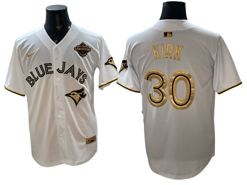 Custom 2025 American League Champions White Gold Jersey - All Stitched