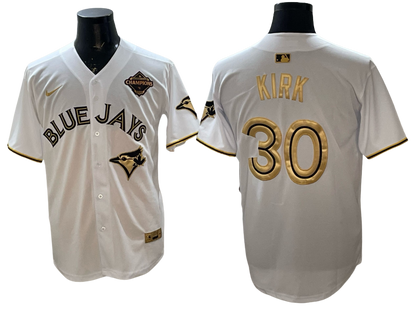 Custom 2025 American League Champions White Gold Jersey - All Stitched