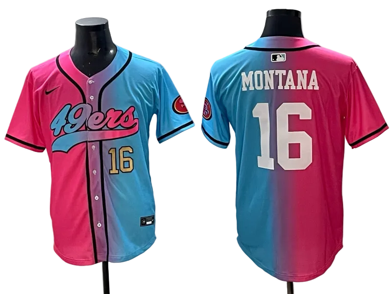 Custom San Francisco 49ers LOGO Split Limited Baseball Jersey -All Stitched