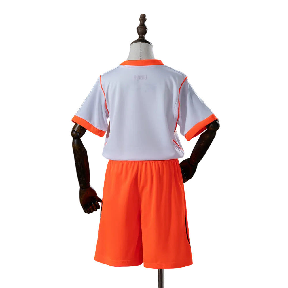 Custom Youth Netherlands 2026 Away White Soccer Jersey Kit Set– Personalized Name & Number