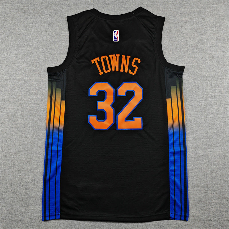 2025/26 City Edition OG Anunoby Jalen Brunson Josh Hart Karl-Anthony Towns Cream Baskeball Jersey -All Stitched