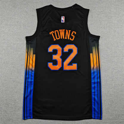 2025/26 City Edition OG Anunoby Jalen Brunson Josh Hart Karl-Anthony Towns Cream Baskeball Jersey -All Stitched
