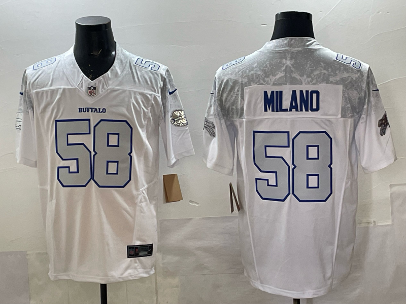 Custom Josh Allen Bills White Rivalries Collection Limited Jersey -All Stitched