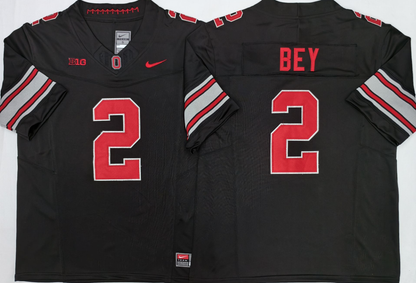 Custom Legend Bey #2 Ohio State Buckeyes Scarlet White Black Limited Football Jersey -All Stitched
