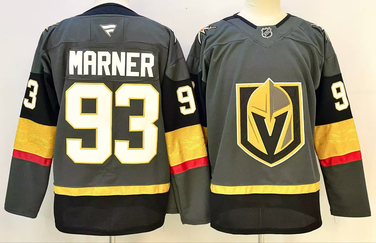 Custom Mark Stone Knights Reverse Retro 2.0 Black  Home Gold Gray Hockey Jersey -All Stitched