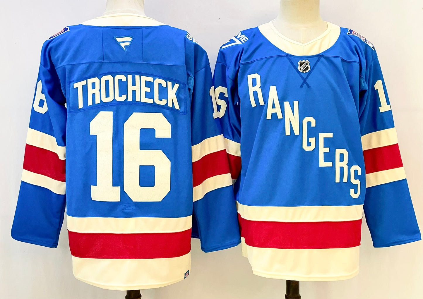 Custom 2026 Ranger Centennial Blue Premium All Stitched Hockey Jersey