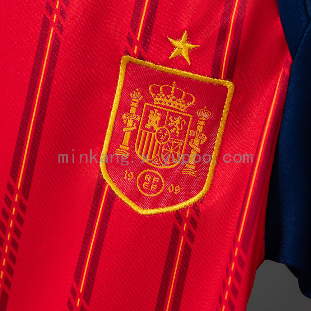 Custom Infant 2026 Spain Home Red Soccer Jersey | Spain 2026 Baby Bodysuit