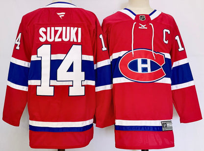 Custom Canadiens Home Red Premium Hockey Jersey -All Stitched
