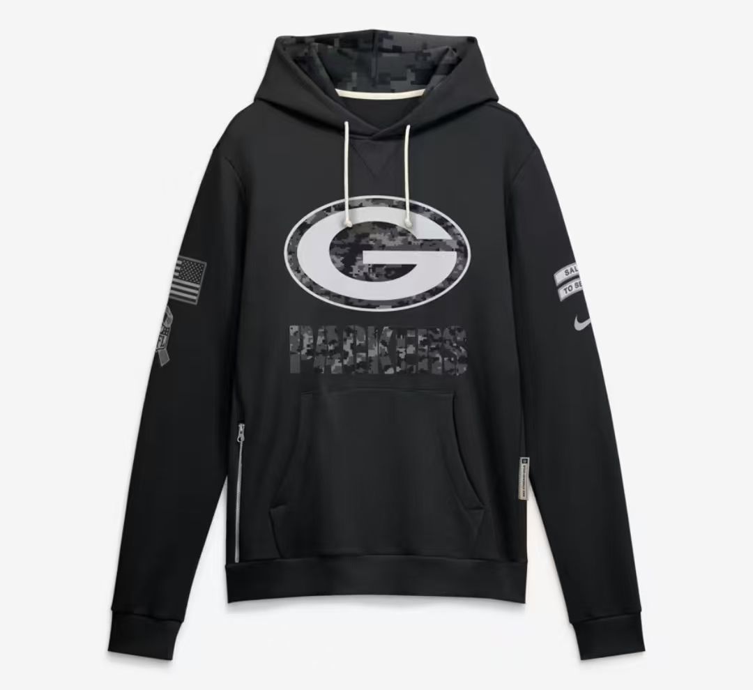 2026 Salute to Service Black Sideline Dri-FIT Pullover Hoodie