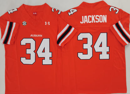 Men's Auburn Tigers #34 Bo Jackson Vapor Jersey White Navy Orange Football Jersey -All Stitched