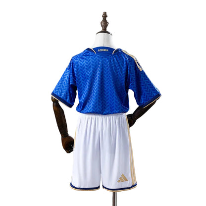 Custom Youth Italy 2026 Home Blue Soccer Jersey Kit Set– Personalized Name & Number