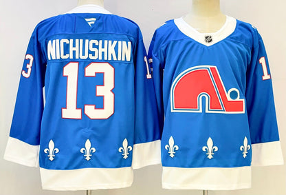 Custom Avalanche Blue Alternate Heritage All Stitched Hockey Jersey