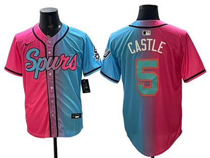 2026 Victor Wembanyama San Antonio Spurs Baseball Jersey -All Stitched