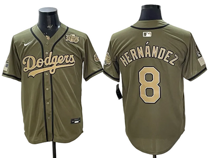 Olive 2026 Armed Forces Day Baseball Jersey -All Stitched