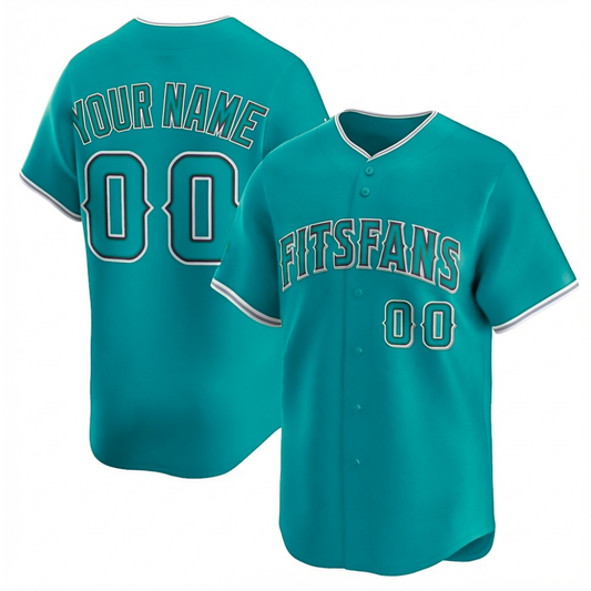 Custom Aqua Baseball Jersey