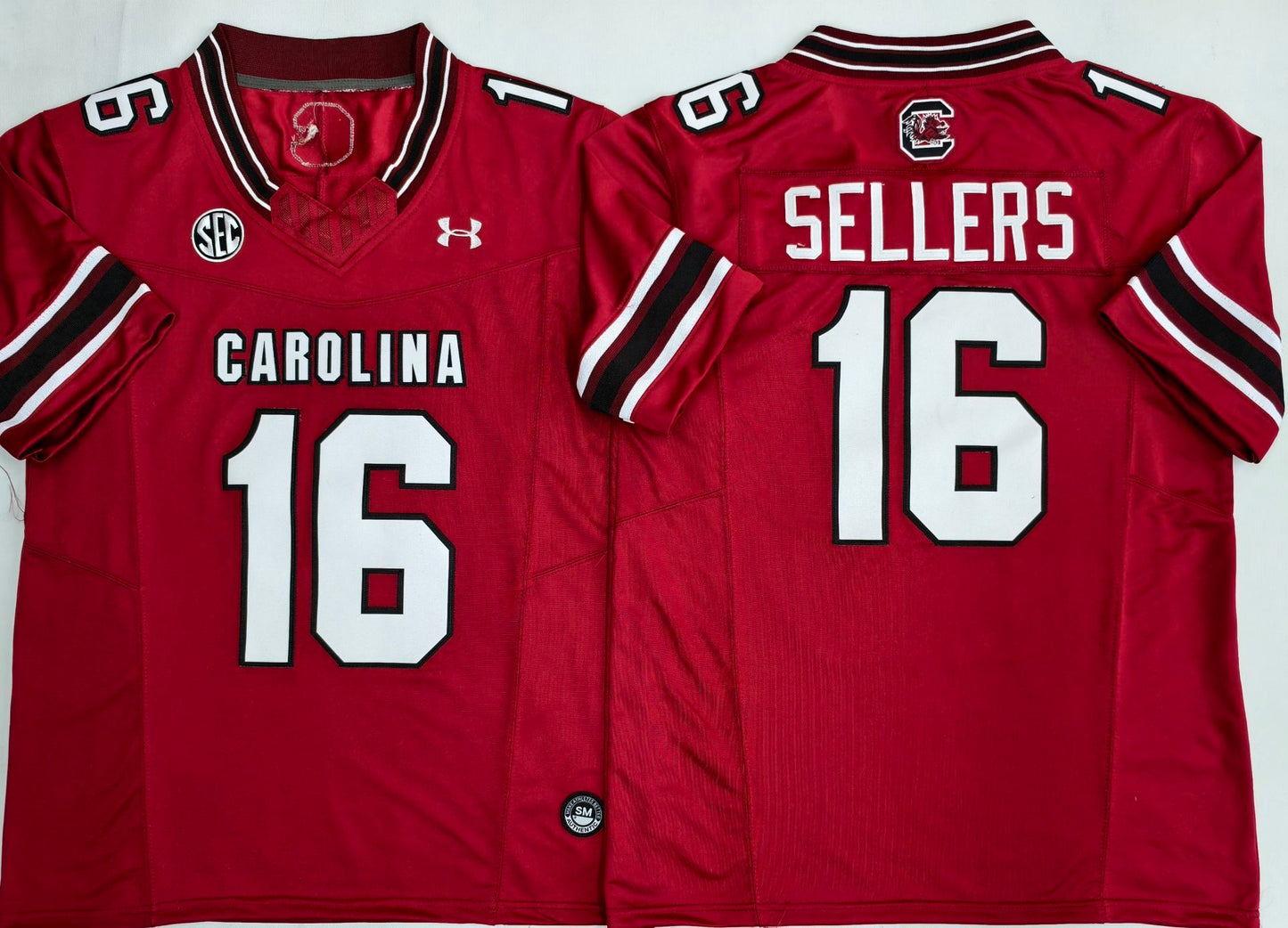Men's LaNorris Sellers South Carolina Gamecocks Vapor Jersey White Black Garnet Football Jersey -All Stitched