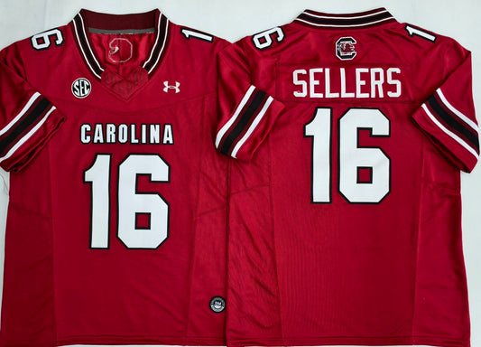 Men's LaNorris Sellers South Carolina Gamecocks Vapor Jersey White Black Garnet Football Jersey -All Stitched