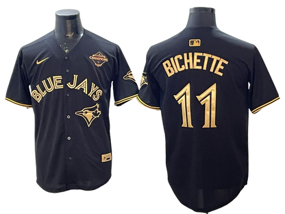 Custom 2025 American League Champions Black Gold Jersey - All Stitched