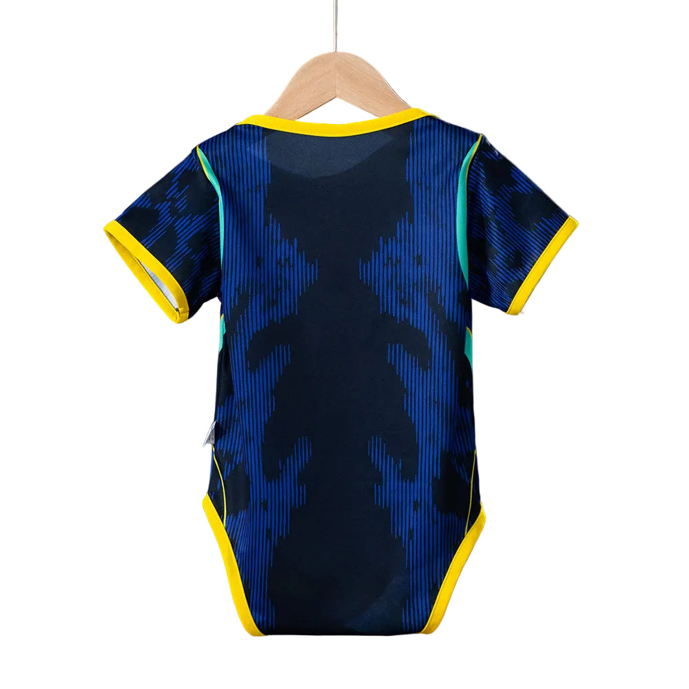 Custom Infant 2026 Brazil Away Navy Soccer Jersey | Brazil 2026 Baby Bodysuit