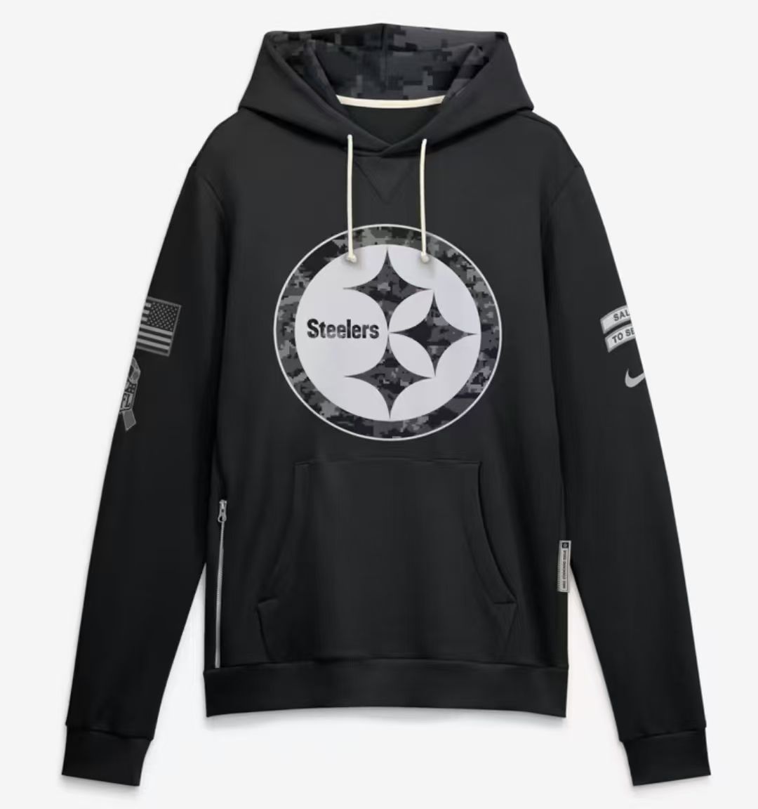 2026 Salute to Service Black Sideline Dri-FIT Pullover Hoodie